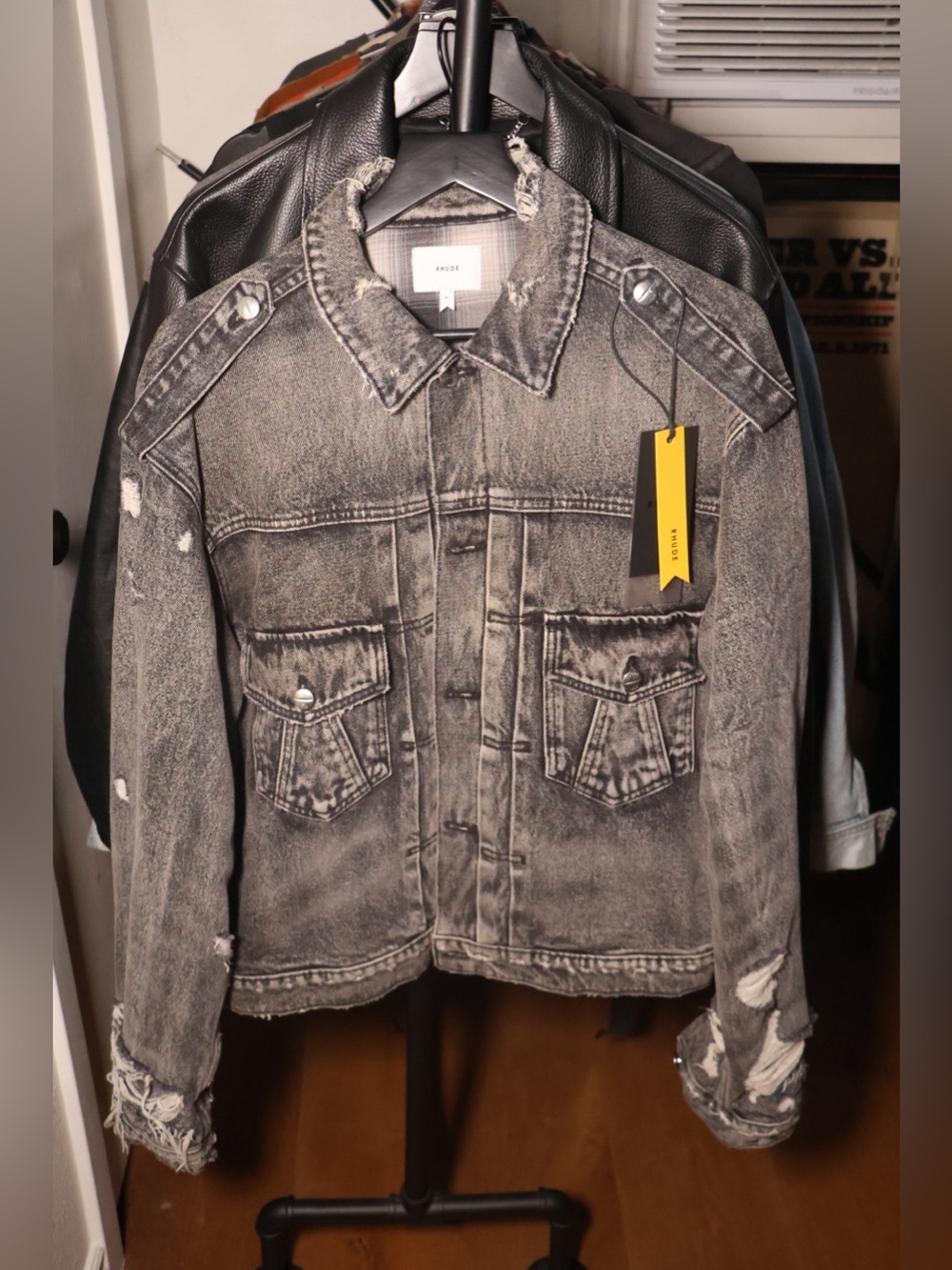 Rhude Drop Neck Denim Trucker Jacket
